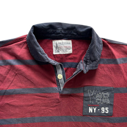 XXL Sea Hunters Red and Navy Yacht Club Rugby Shirt