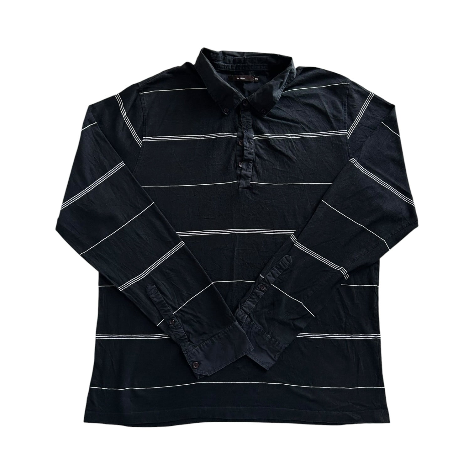 XXL Brice Black and White Rugby Shirt