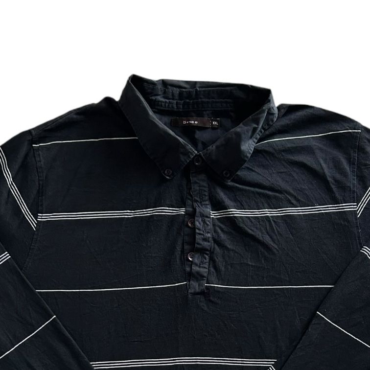 XXL Brice Black and White Rugby Shirt