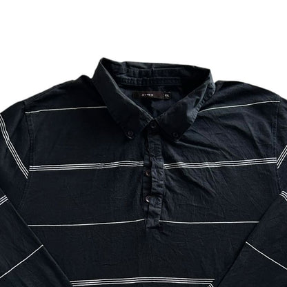 XXL Brice Black and White Rugby Shirt
