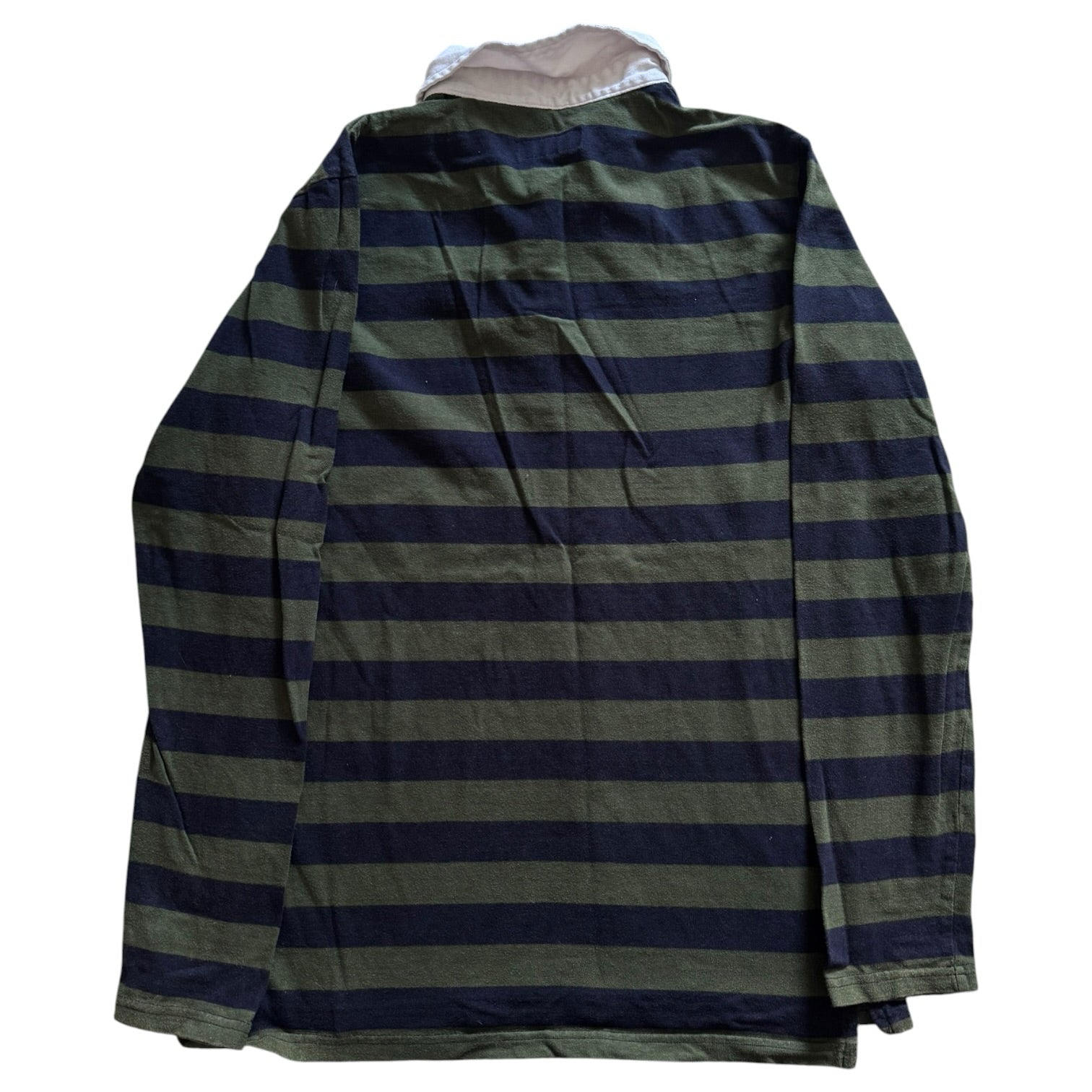 Medium Zara Green and Navy Rugby Shirt