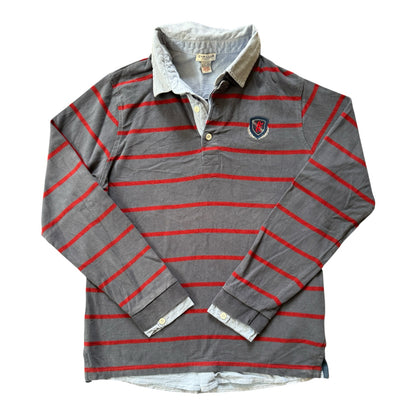 Aged 14 Cyrillus Grey and Red Rugby Shirt