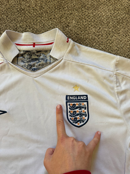 05-07 Extra large White Umbro England Football Shirt
