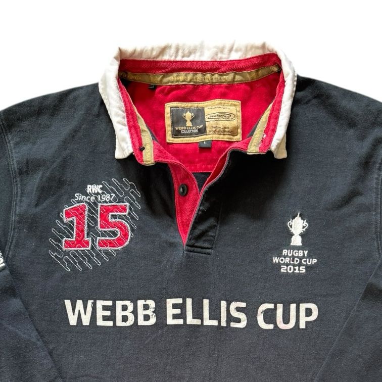 Large Webb Ellis Cup Collection Black World Cup 2015 Rugby Shirt
