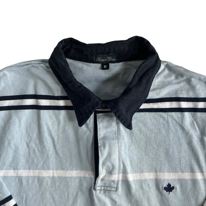 Medium Sacoor Blue, White and Black Rugby Shirt