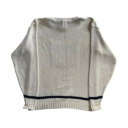 Woman's Extra large Old Glory USA Flag Cream Knitted Jumper