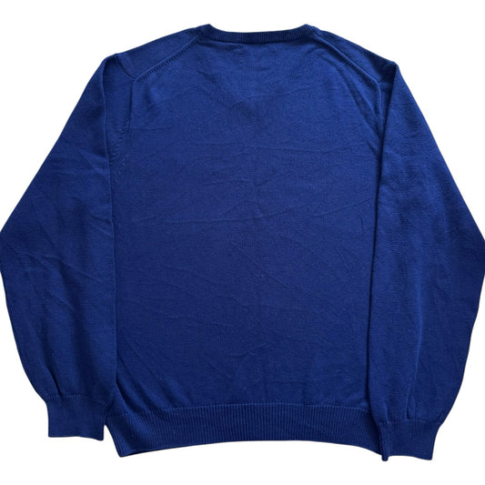 Extra large Chaps Blue Knitted V-Neck Sweater