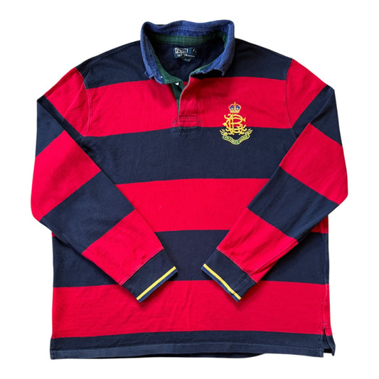 XXL Ralph Lauren Navy and Red Rugby Shirt