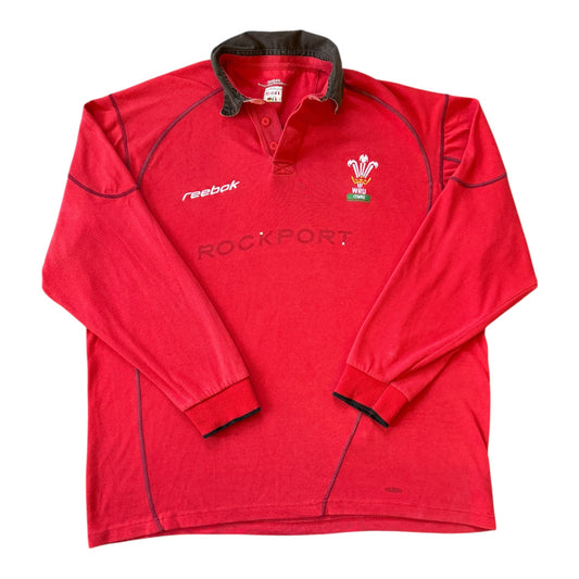 Large Reebok Red Wales Rugby Shirt