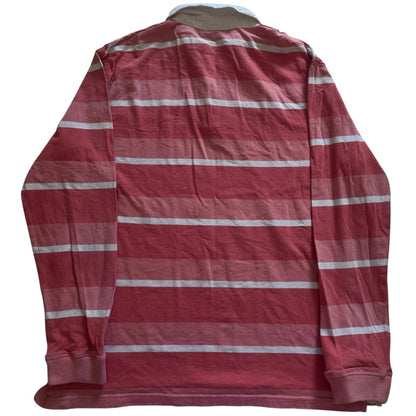 Large Quebramar Pink and White Rugby Shirt