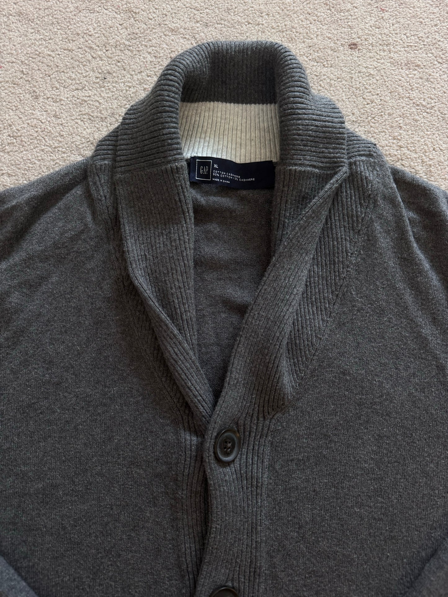 Extra large Gap Dark Grey Shawl Neck Cardigan