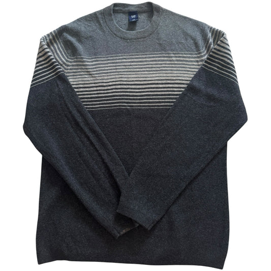 Small Gap Grey Knitted Striped Jumper