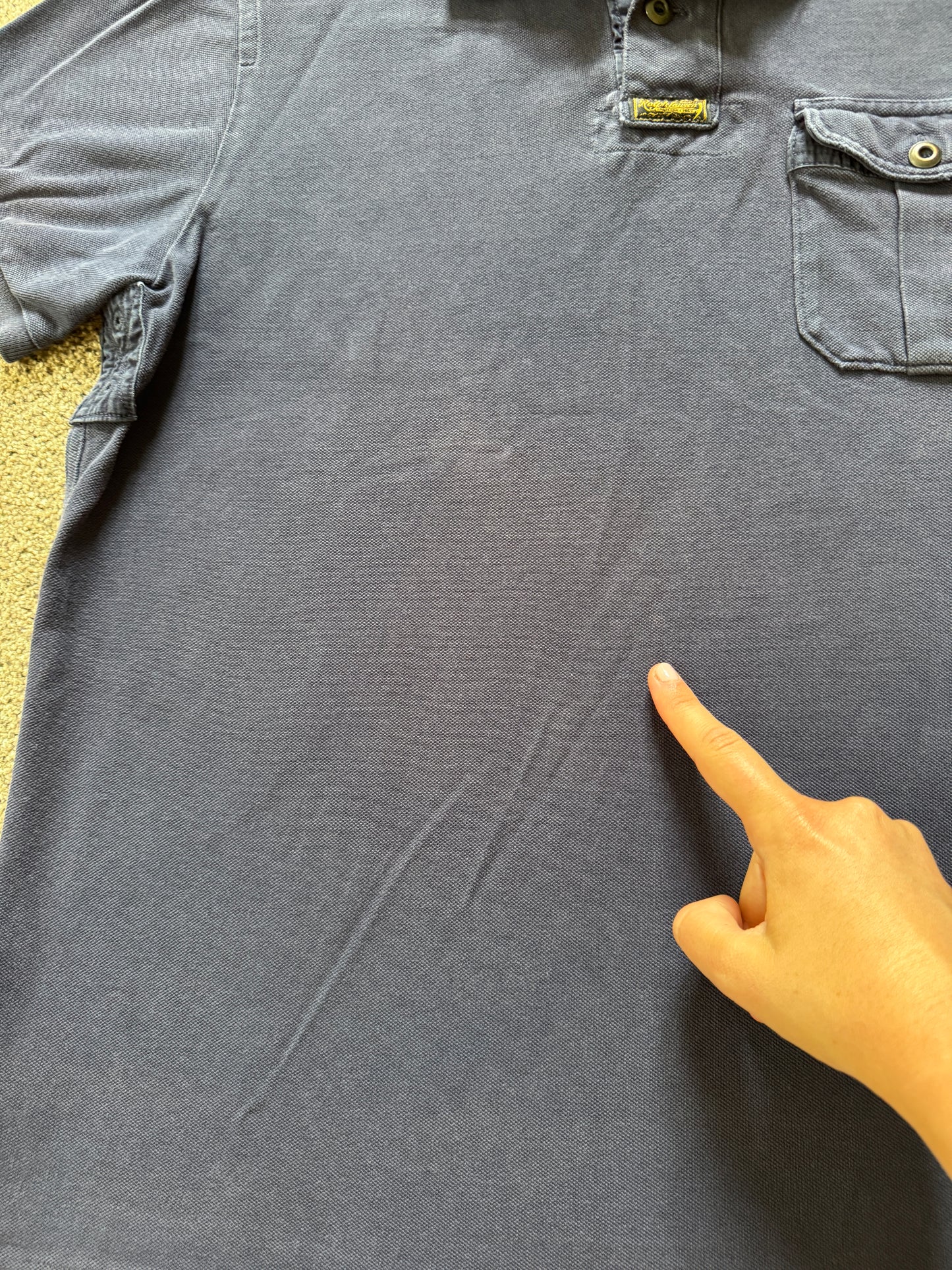 Large Ralph Lauren Navy Chest Pocket Polo Shirt