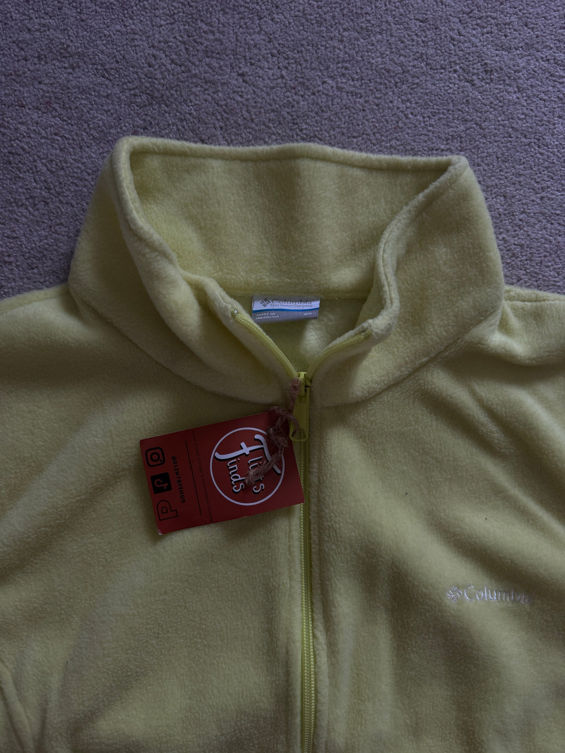 XXL Columbia Yellow Sleeveless Gilet Fleece