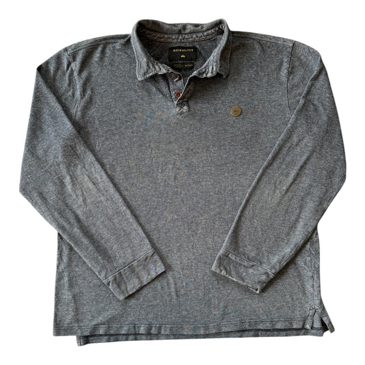 Extra large Quiksilver Blue Long Sleeved Polo Shirt