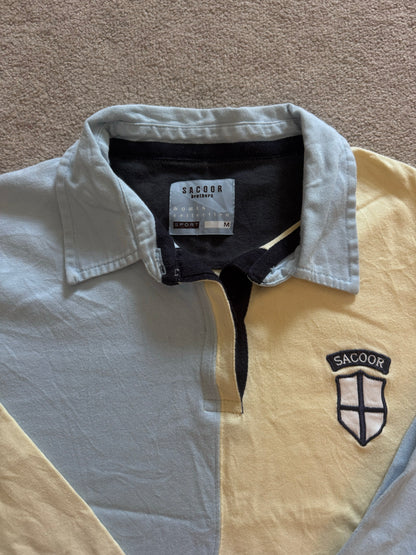 Medium Saccoor Blue and Yellowy Beige Rugby Shirt