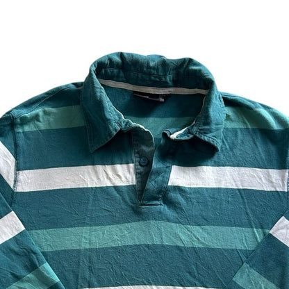 Large Quebramar Blue and White Striped Rugby Shirt