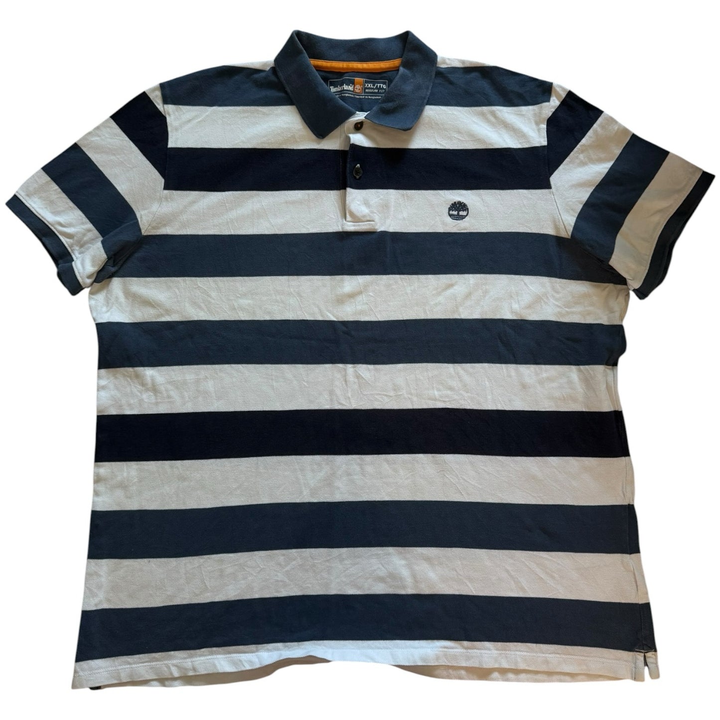 XXL Timberland White and Navy Polo Shirt