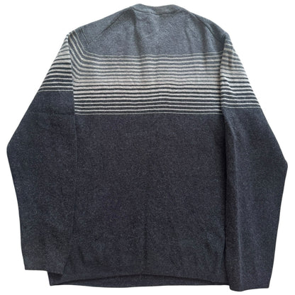 Small Gap Grey Knitted Striped Jumper