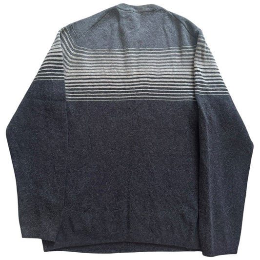 Small Gap Grey Knitted Striped Jumper