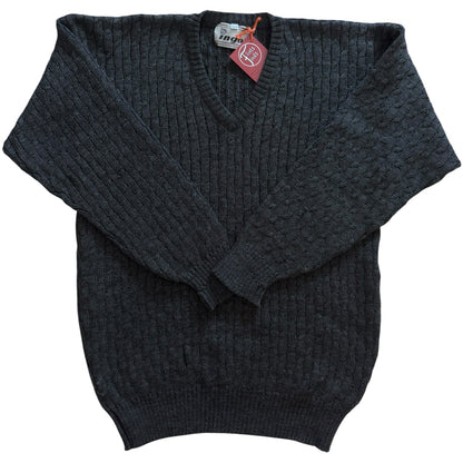 Medium Ingo Grey V-Neck Knitted Jumper