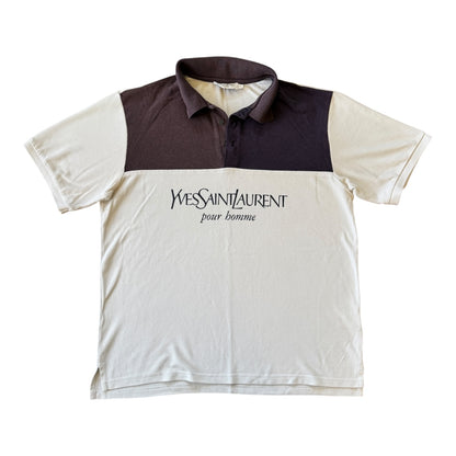 Large Yves Saint Laurent White Polo Shirt
