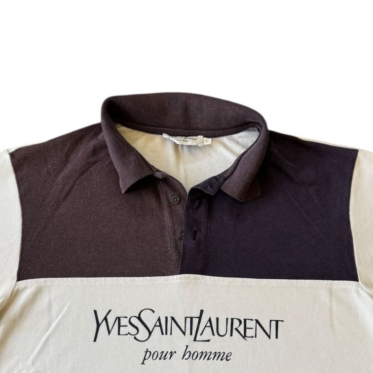 Large Yves Saint Laurent White Polo Shirt