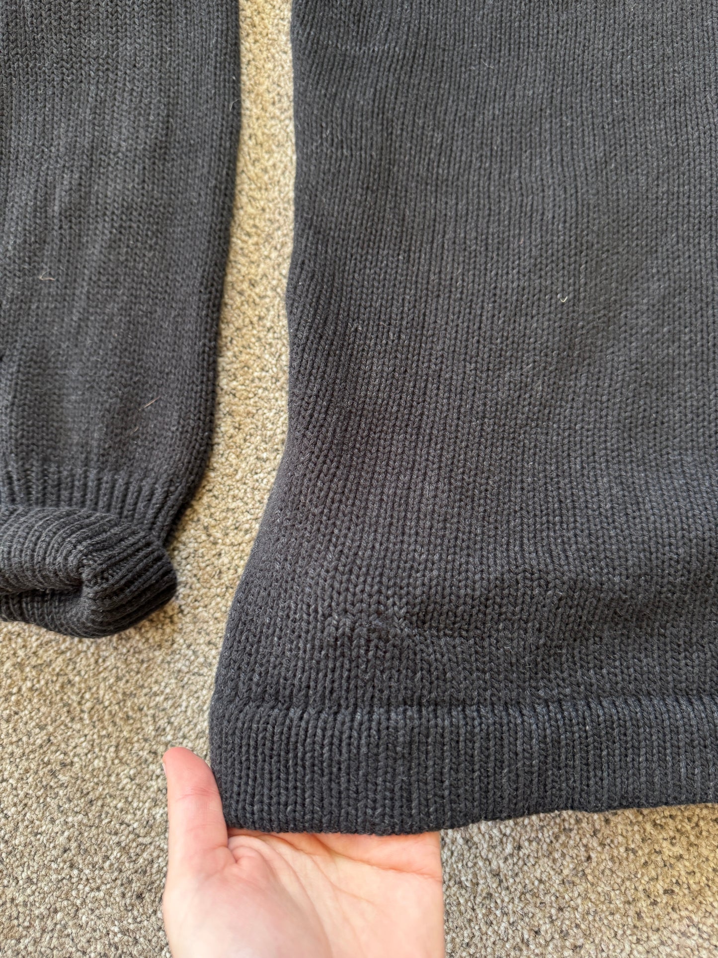 Large Ralph Lauren Black Knitted Shawl Neck Cardigan