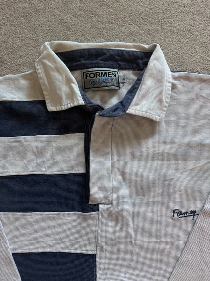 Extra large Formen Navy and Cream Rugby Shirt