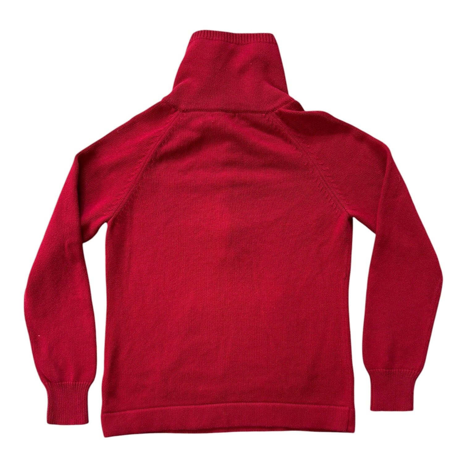 Woman's Medium Ralph Lauren Red High Neck 1/4 Zip Jumper
