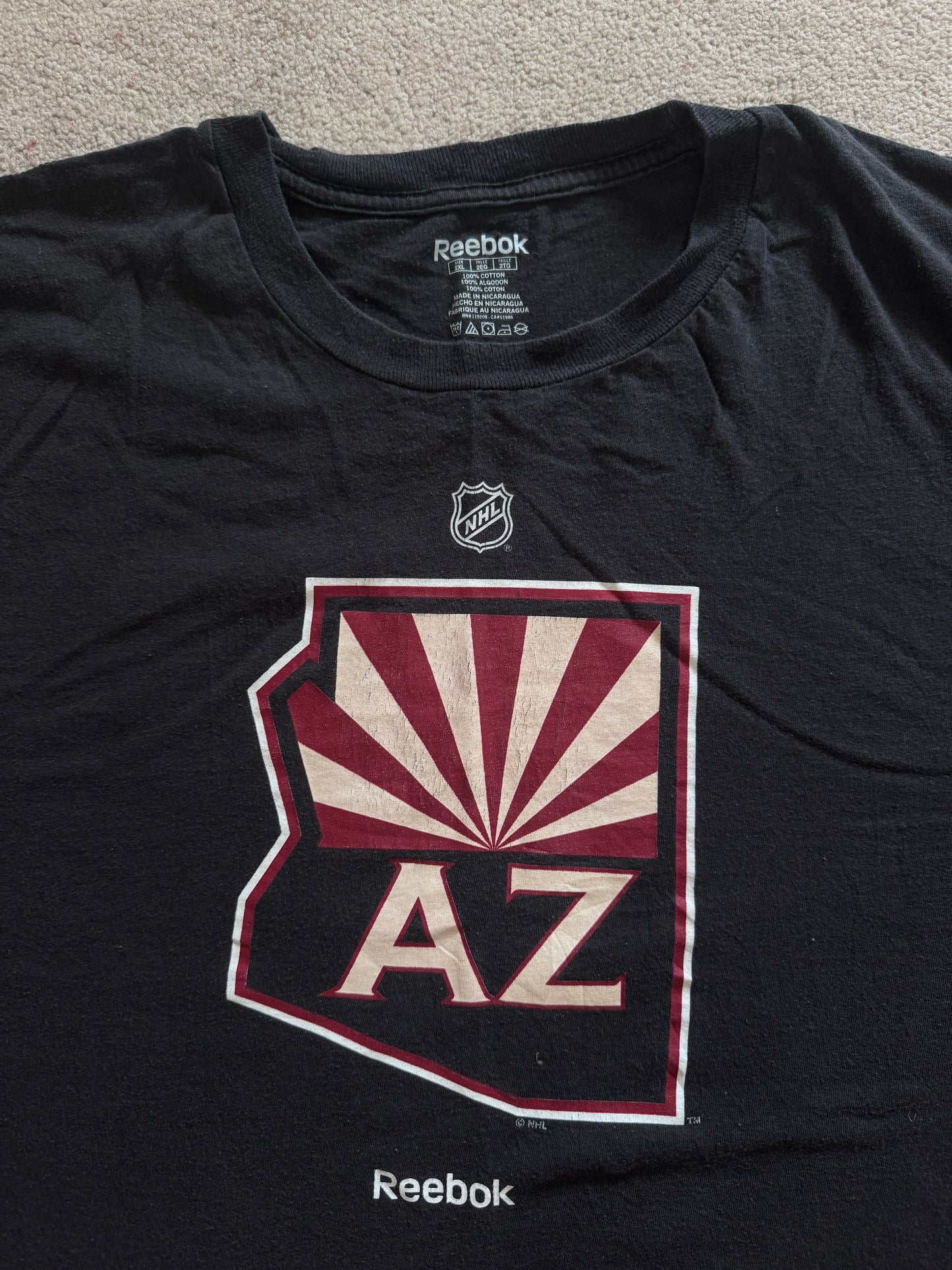 2XL Reebok Black Arizona Coyotes T-Shirt