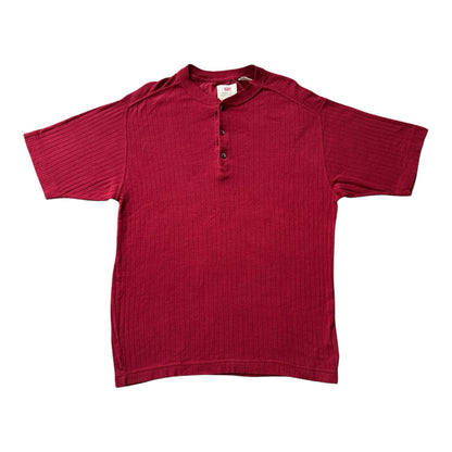 Medium Levi's Red Knitted Henley T-Shirt