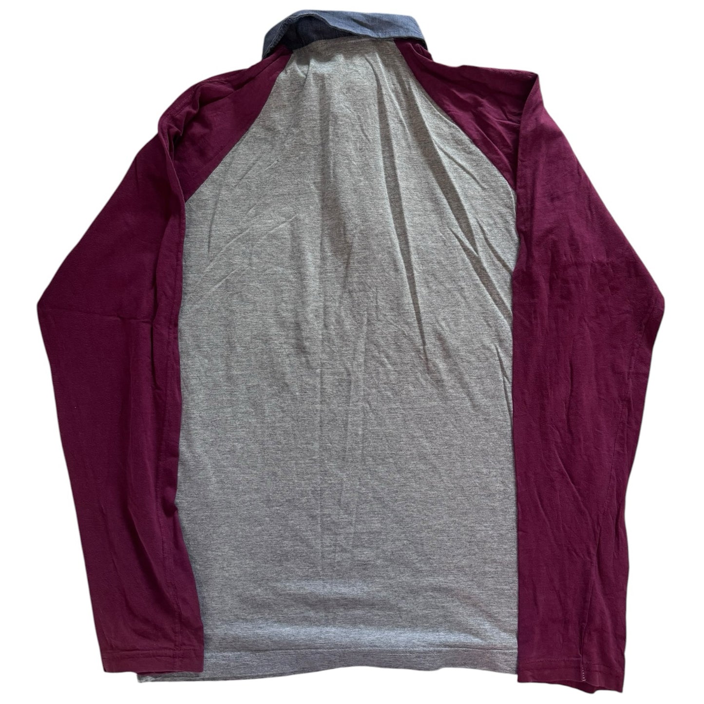 Medium Decoy Grey and Burgundy Rugby Shirt