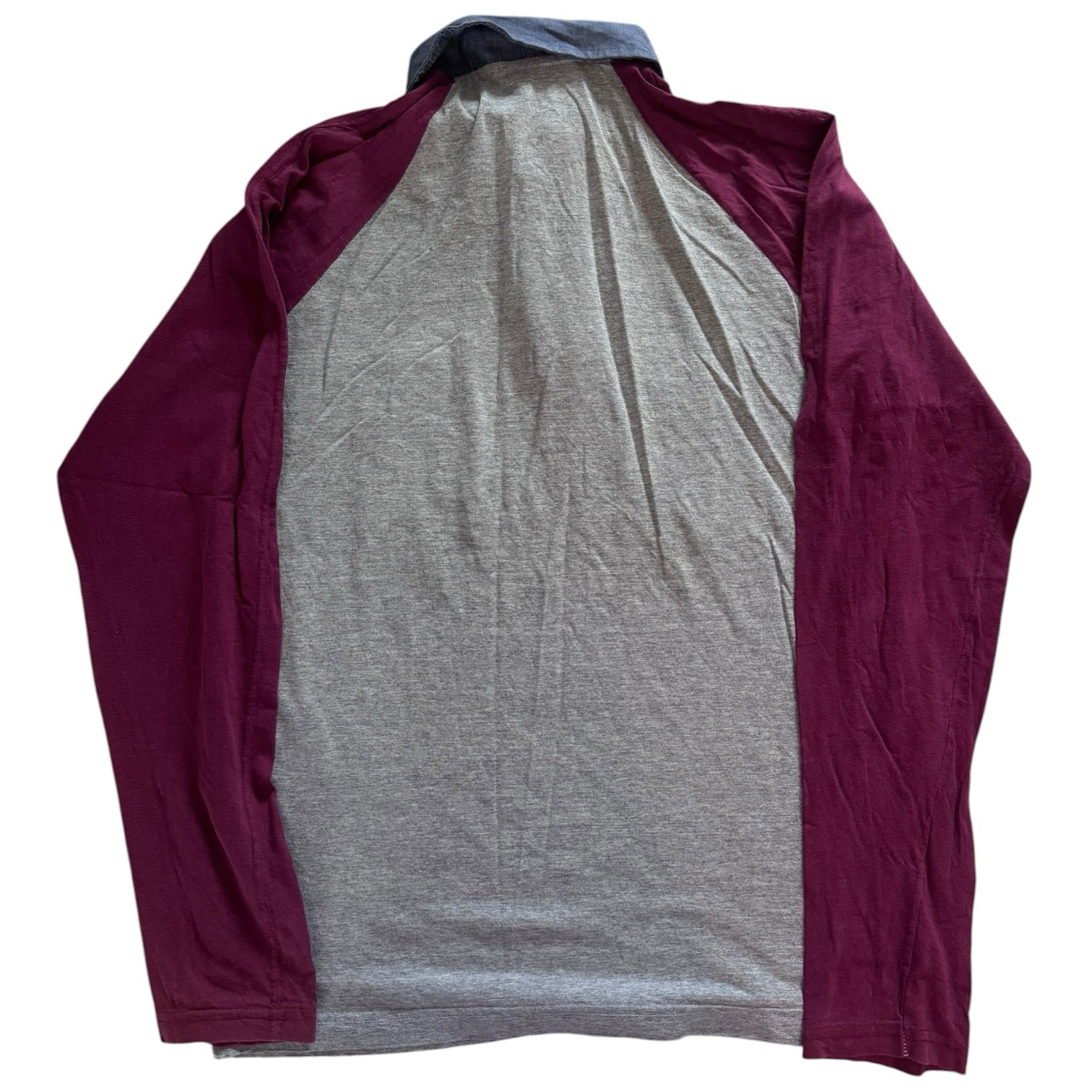 Medium Decoy Grey and Burgundy Rugby Shirt