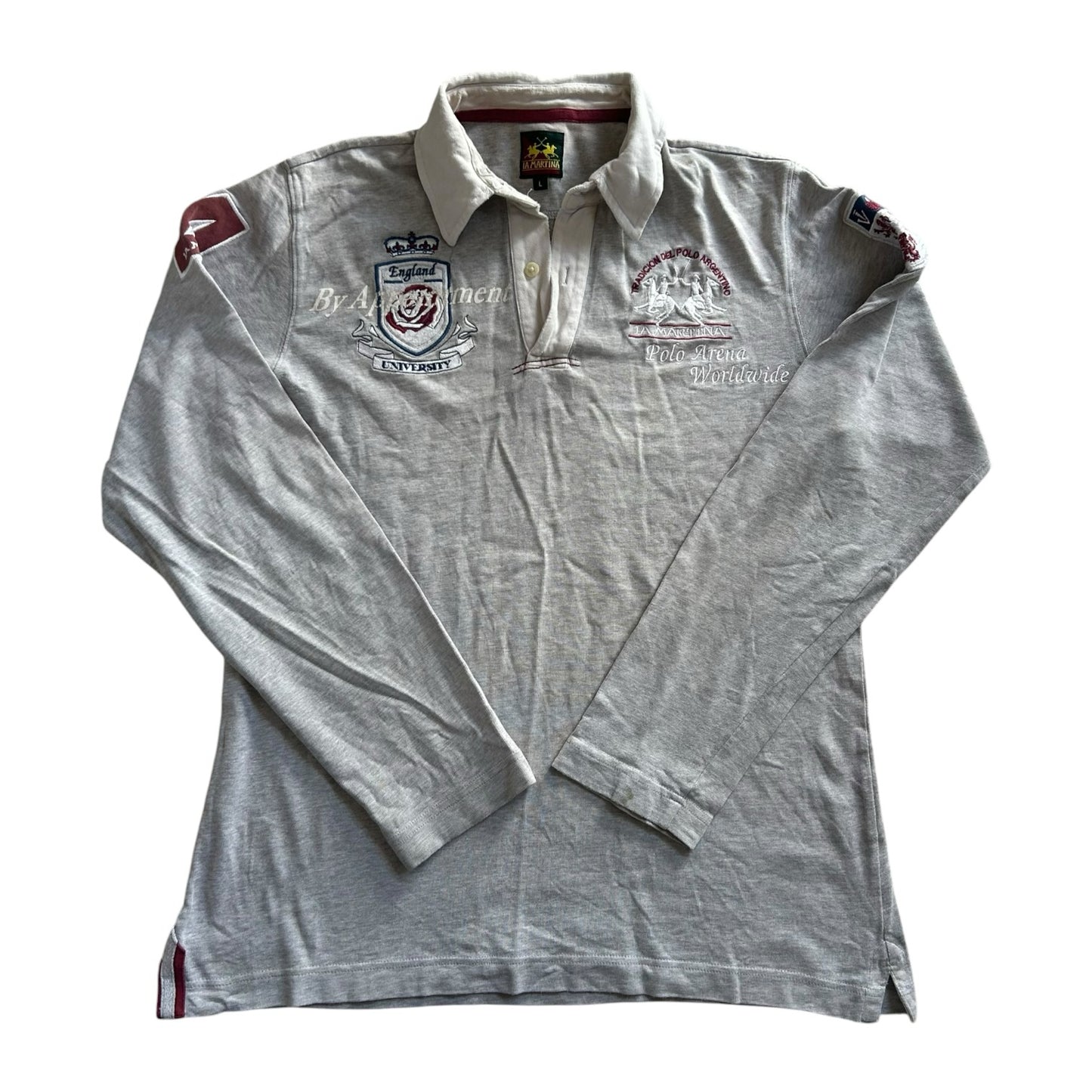 Large La Martina Grey Polo Rugby Shirt