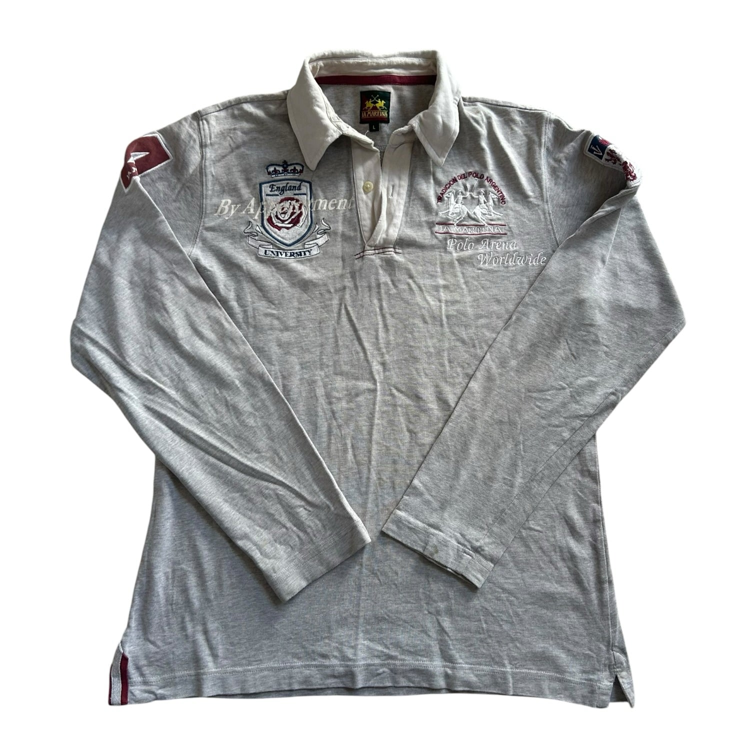 Large La Martina Grey Polo Rugby Shirt