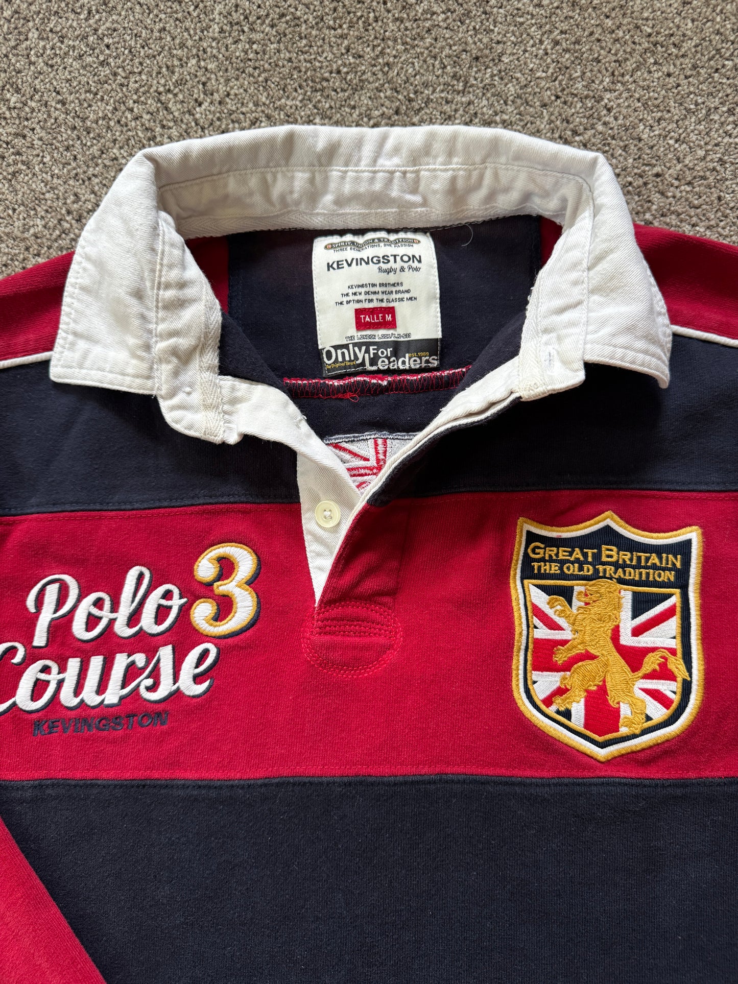 Medium Kevingston Navy Lancashire Great Britain Rugby Shirt
