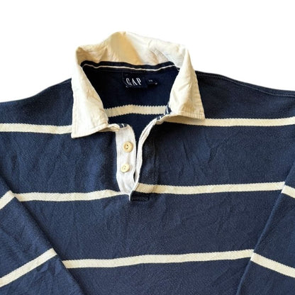Large Gap Navy and White Rugby Shirt