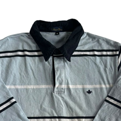 Medium Sacoor Blue, White and Black Rugby Shirt