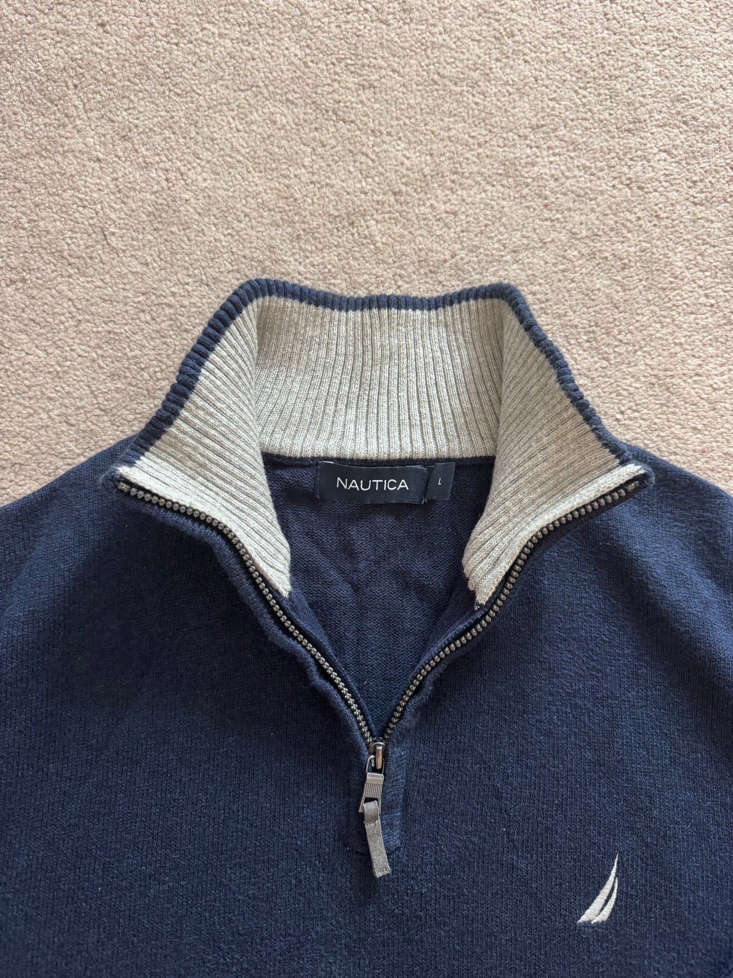 Large Nautica Navy 1/4 Zip