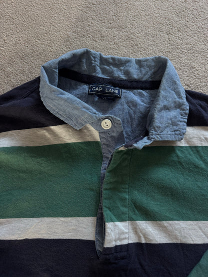Extra large Cap Lane Green, Navy and White Rugby Shirt