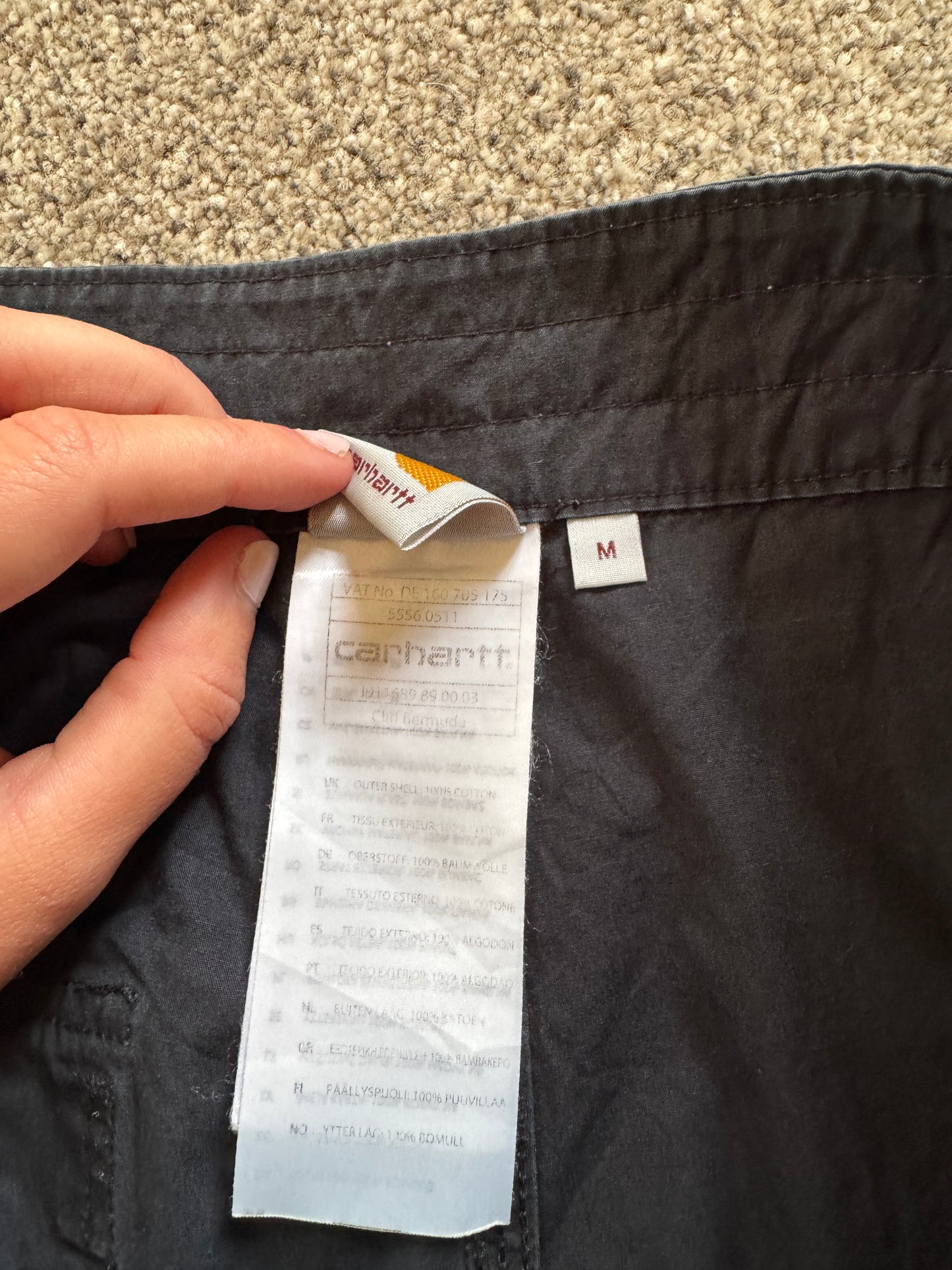 Medium Carhartt Black Chill Bermuda Shorts