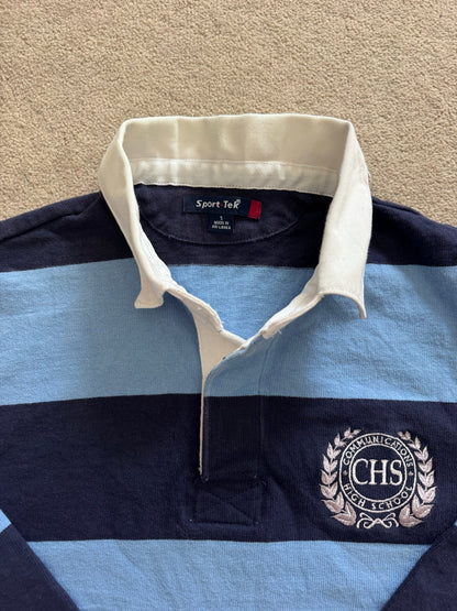 Small Sport-tek Blue and Navy Rugby Shirt