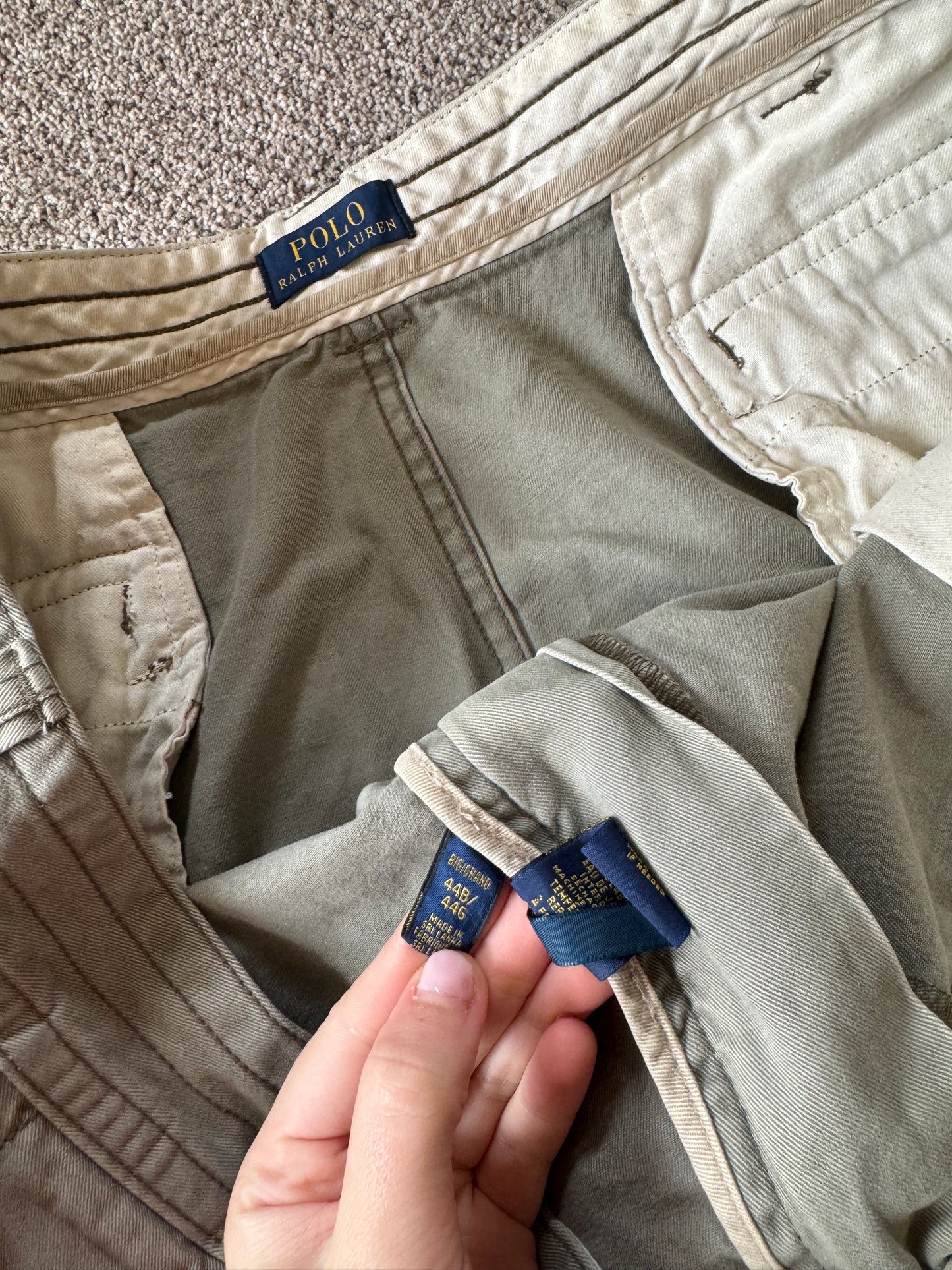 44" Ralph Lauren Beige Cargo Shorts