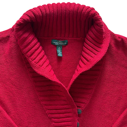 Woman's Extra large Ralph Lauren Red Shawl Neck Jumper