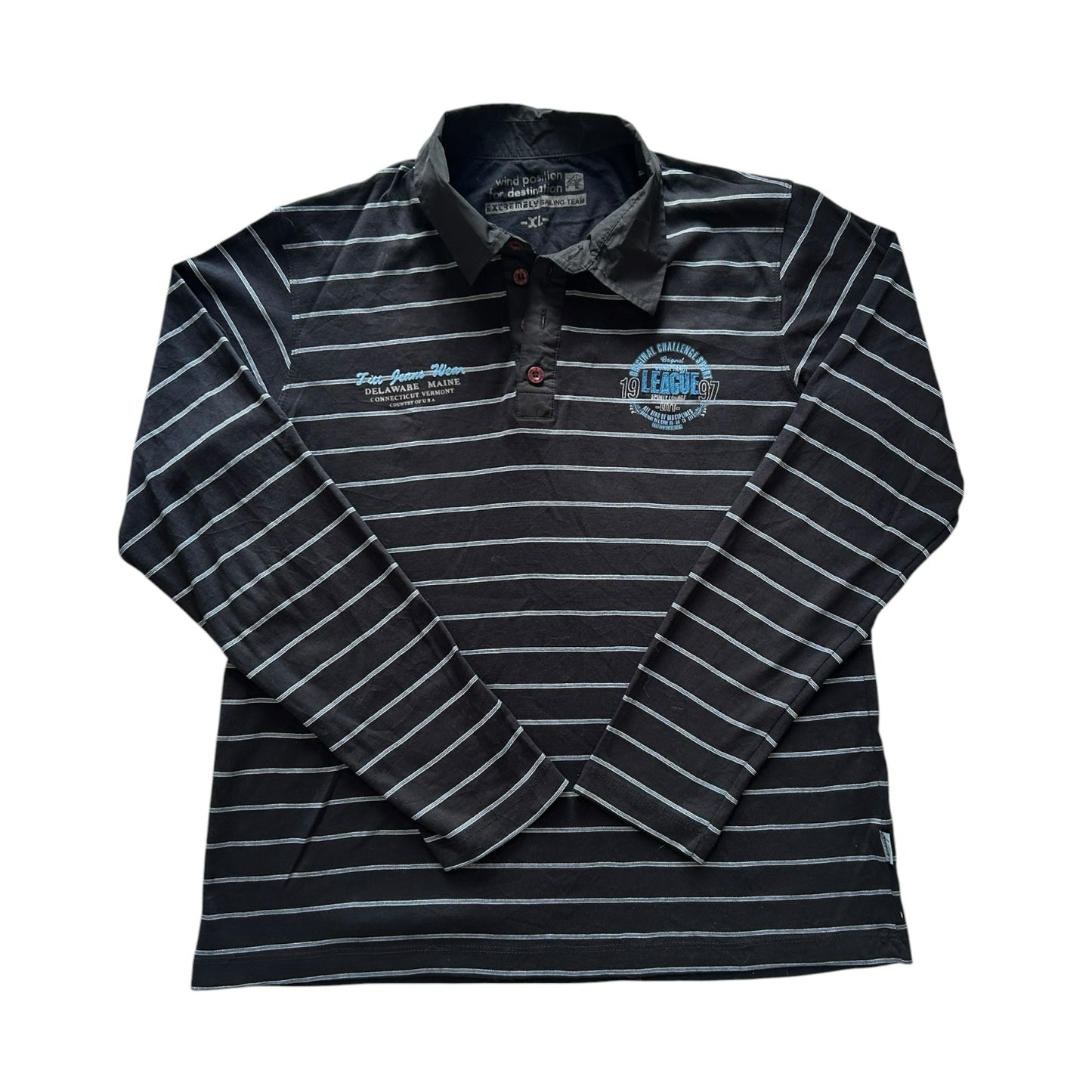 Extra large Destination Striped Rugby Shirt