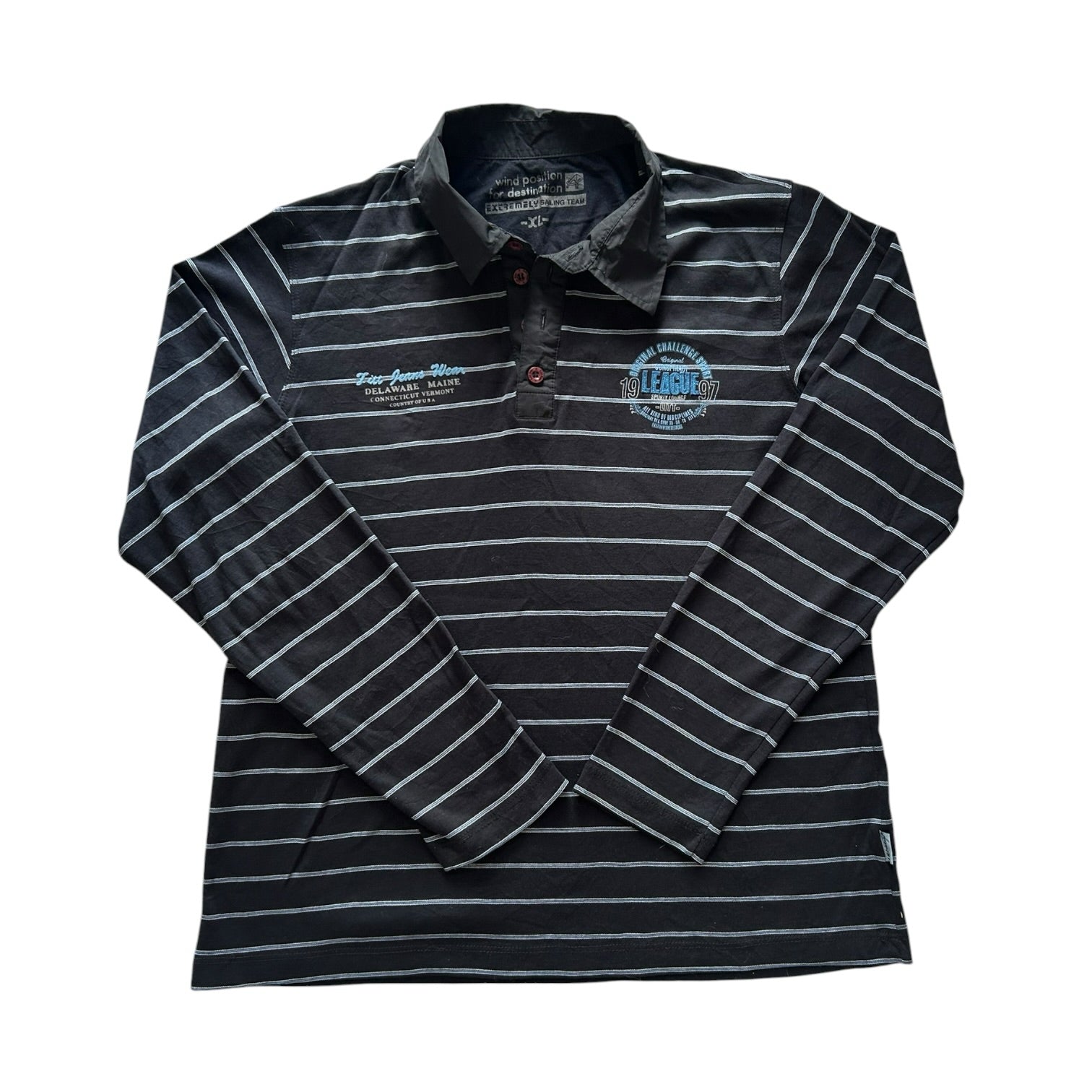 Extra large Destination Striped Rugby Shirt