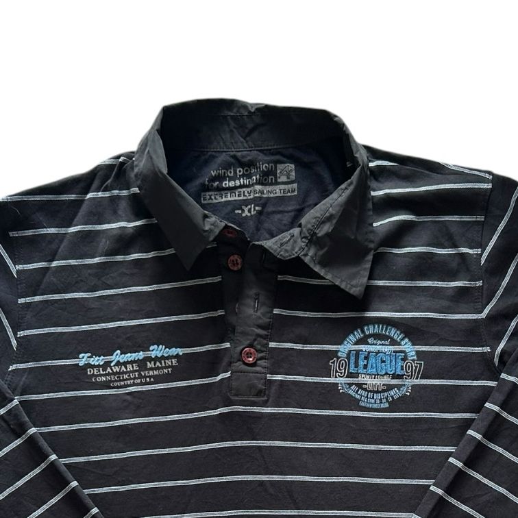Extra large Destination Striped Rugby Shirt