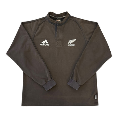 Large Adidas Black New Zealand All Blacks Rugby Shirt