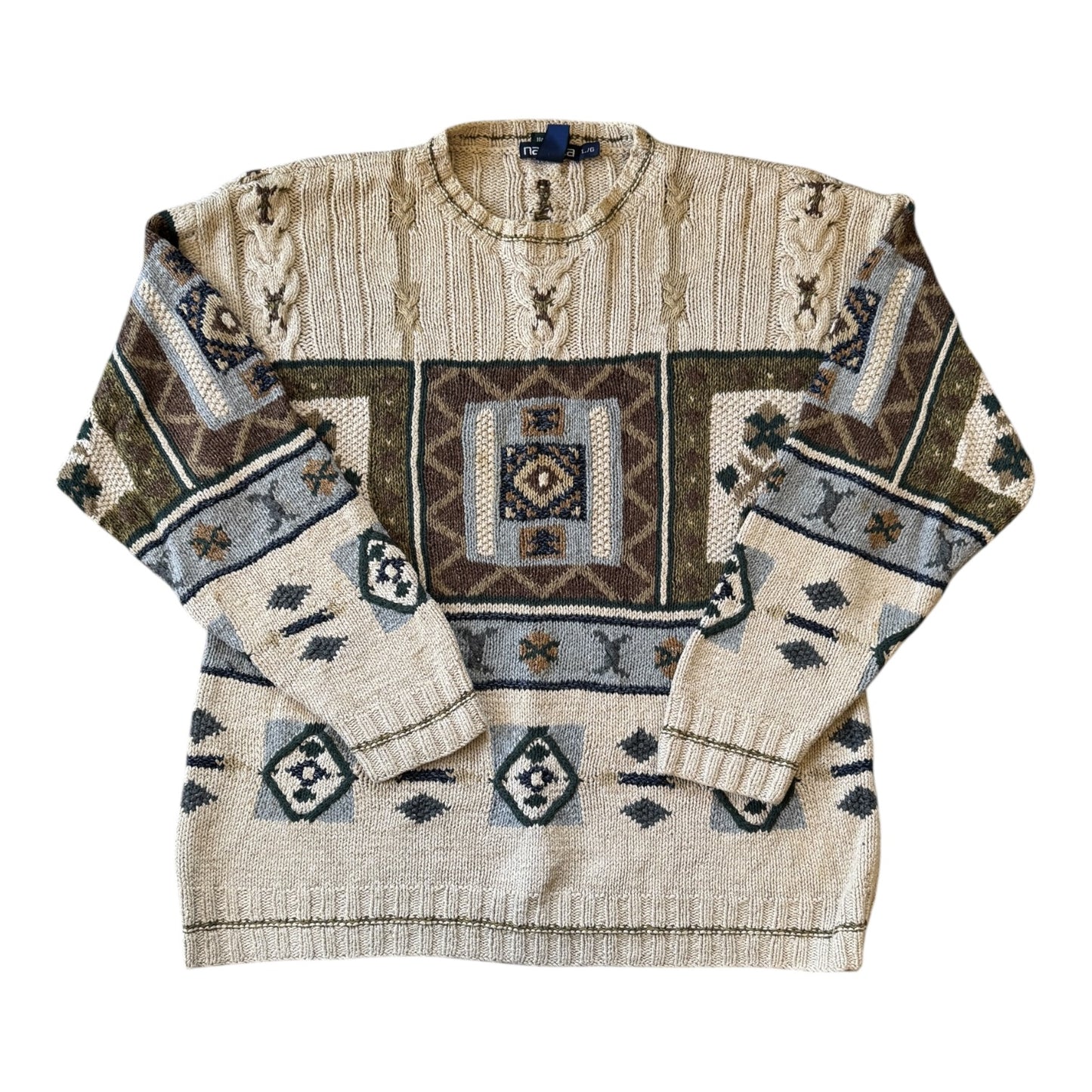 Extra large Nautica Beige Funky Knit